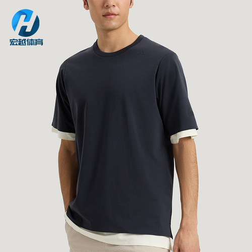 Adidas/阿迪达斯正品COTTON T-SHIRT男士简约日常短袖T恤KG0823