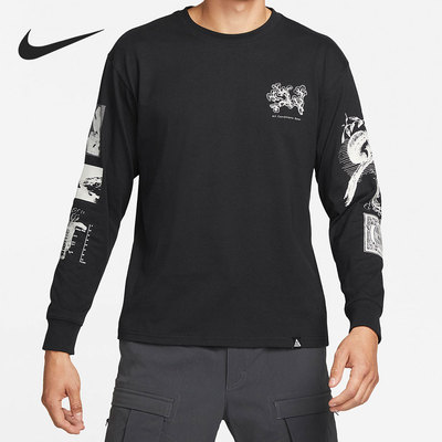 Nike/耐克正品当季男子运动休闲印花圆领长袖T恤DJ5803-010
