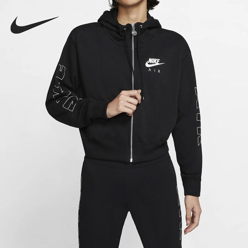Nike/耐克正品当季女子连帽短款休闲运动服夹克CJ3043-010