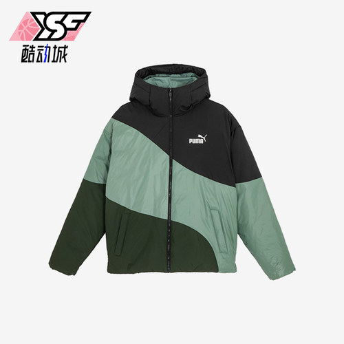 彪马男士拼接保暖休闲羽绒服