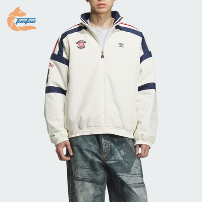 Adidas/阿迪达斯正品三叶草男士运动双面穿保暖立领棉服KC0094