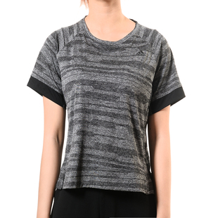 阿迪达斯正品 女子训练短袖 BOXY T恤DT1639 JACQUARD Adidas