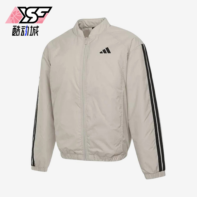 Adidas/阿迪达斯正品ESS 3S INS B J男士运动立领拉链棉服JD1293