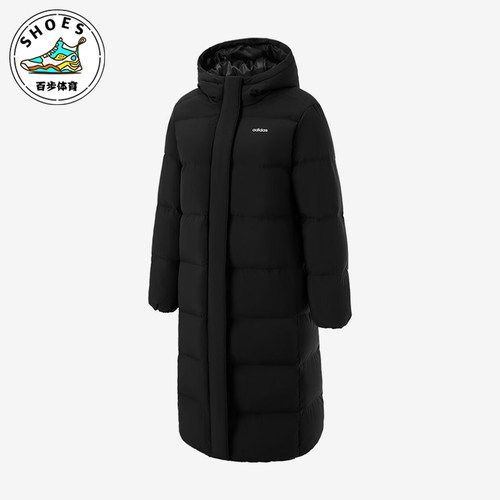 Adidas/阿迪达斯正品2025冬季款女士耐穿连帽保暖羽绒服JL9622