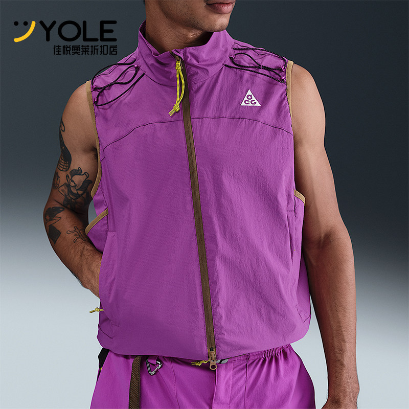 Nike/耐克正品CG Death Bloom男士运动拉链复古马甲HV0601-505