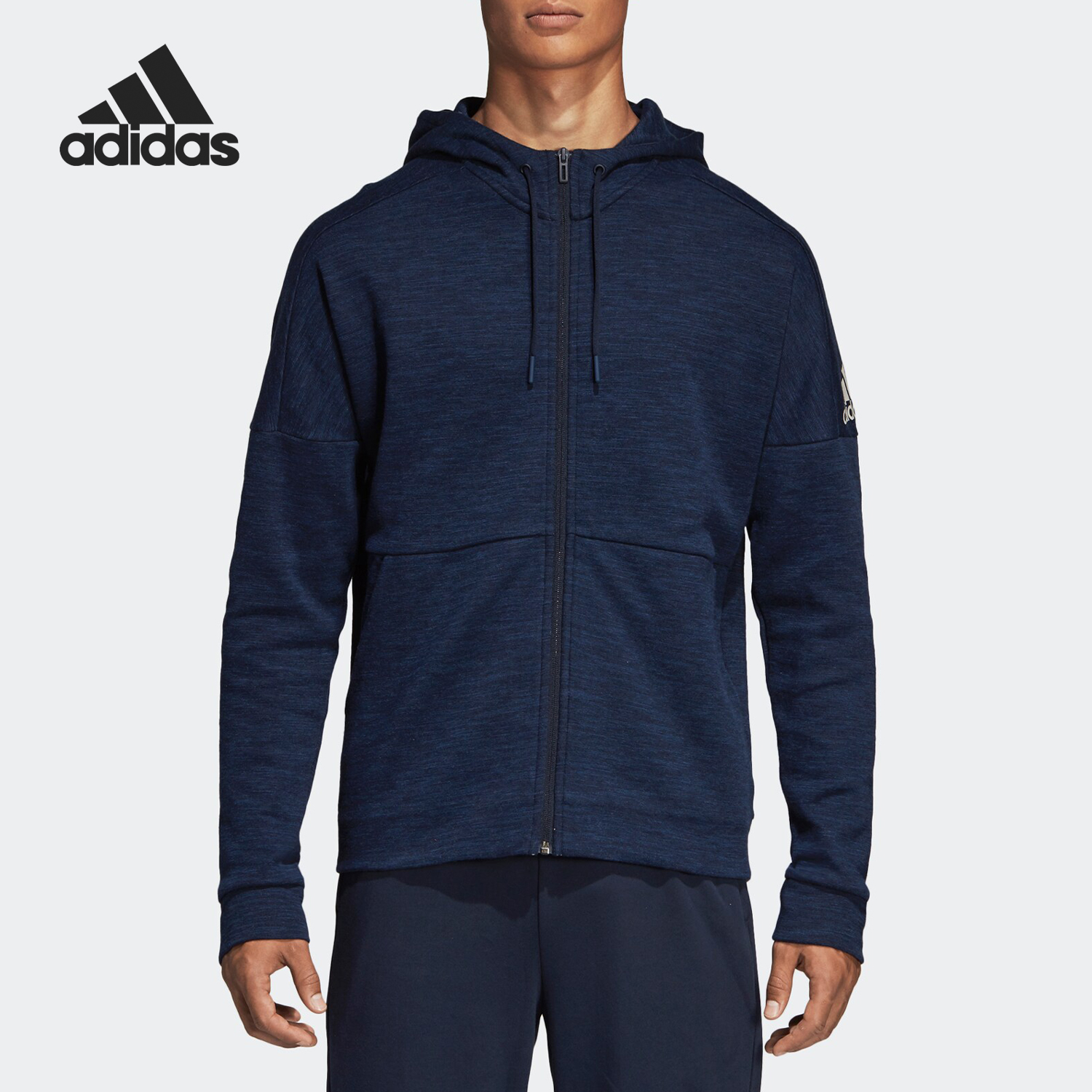 Adidas/阿迪达斯正品Stadium FZ 男子休闲运动针织夹克外套DU1136