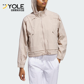 运动短款 2025女士连帽高尔夫经典 外套JE7361 阿迪达斯正品 Adidas