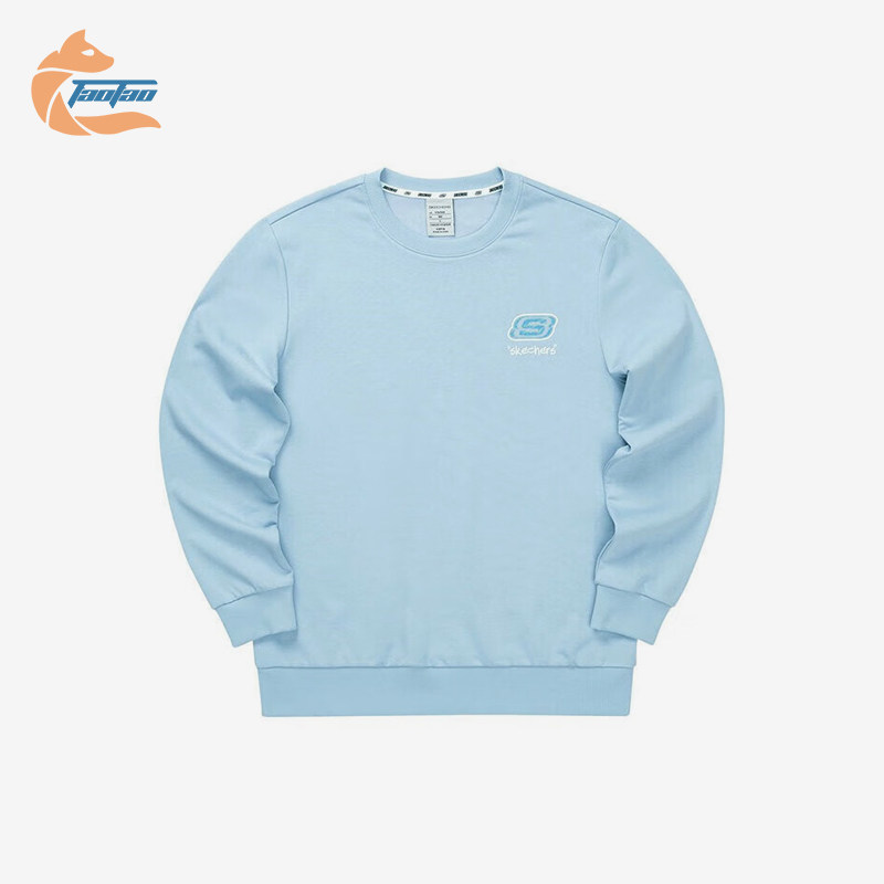 Skechers/斯凯奇正品秋季男女同款简约舒适经典运动休闲套头衫