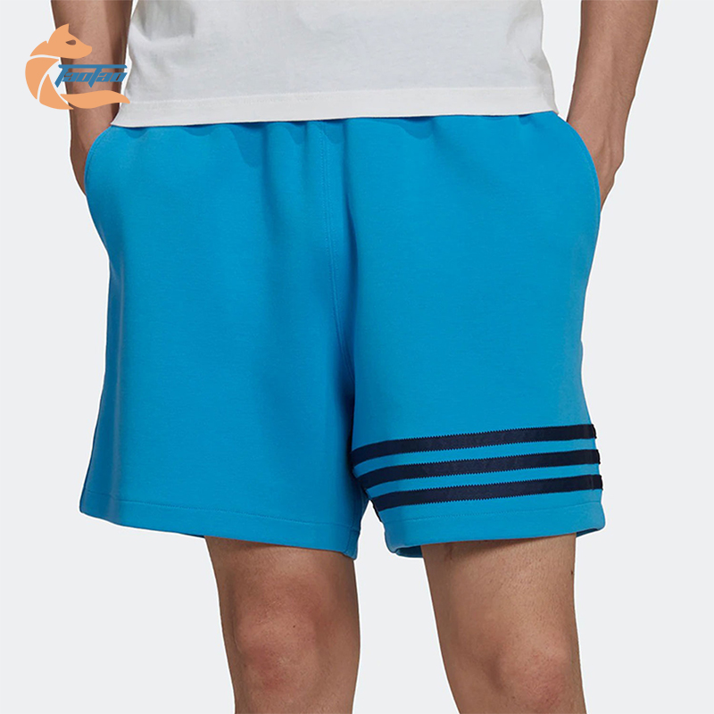 阿迪达斯男士款休闲条纹运动短裤
