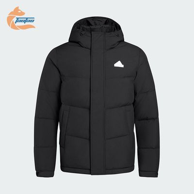 Adidas/阿迪达斯正品冬季男女简约经典连帽保暖运动羽绒服KF6754