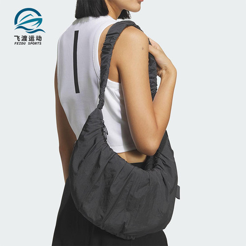 Adidas/阿迪达斯正品2026年春季女士经典运动收纳便携挎包JZ2143