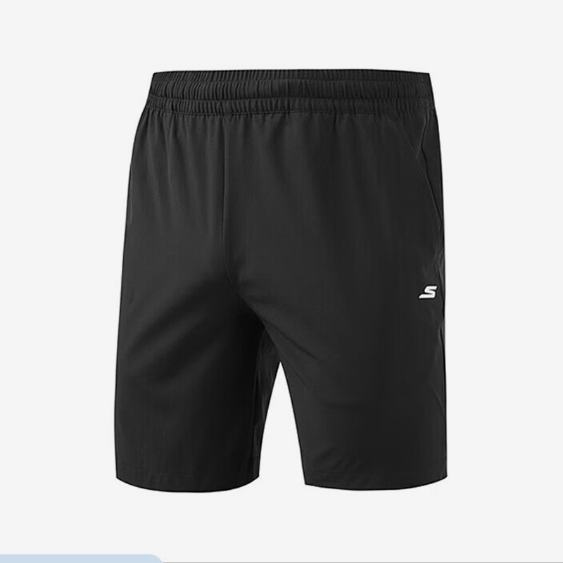 Skechers/斯凯奇正品夏季新款透气男子梭织松紧运动跑步短裤