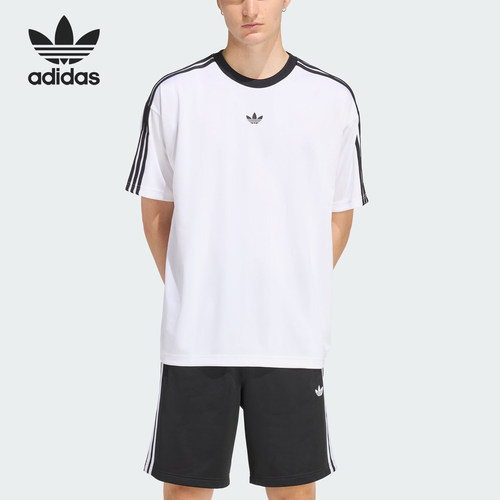 Adidas/阿迪达斯正品三叶草男士圆领复古宽松短袖T恤KD5829