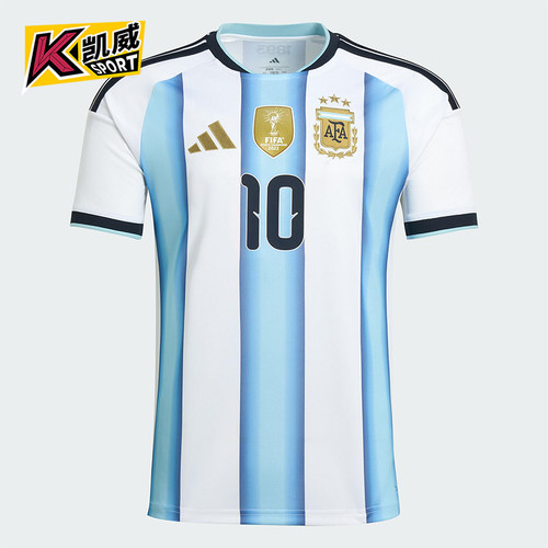 Adidas/阿迪达斯正品阿根廷男士针织修身圆领足球运动T恤KA8117