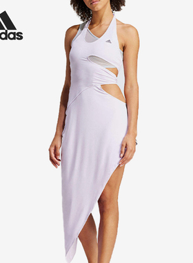 Adidas/阿迪达斯正品RUI ZHOU女士镂空设计修身运动连衣裙IU3062