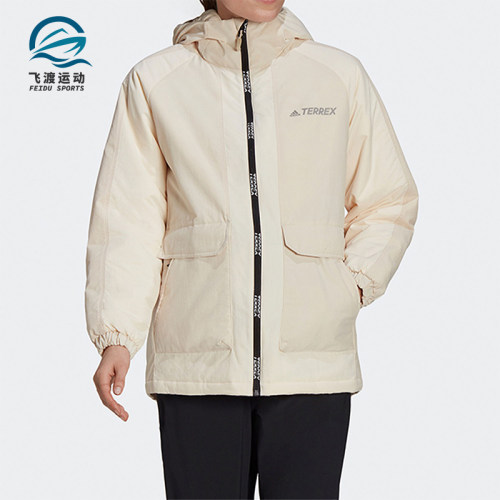 Adidas/阿迪达斯正品2025冬季女士连帽宽松保暖户外羽绒服GR9963