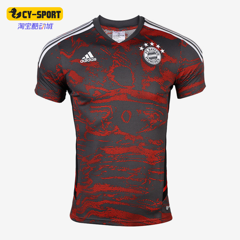 Adidas/阿迪达斯正品拜仁慕尼黑足球男子透气运动短袖球衣 HF1391