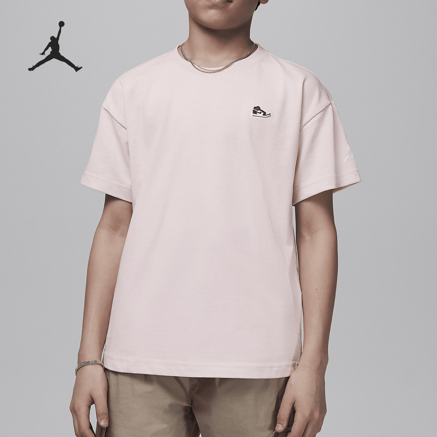 Nike/耐克正品Jordan大童圆领透气休闲运动贴片T恤HF2078-665,童装/婴儿装/亲子装,T恤,淘宝优惠券,粉丝福利购,淘宝优惠卷