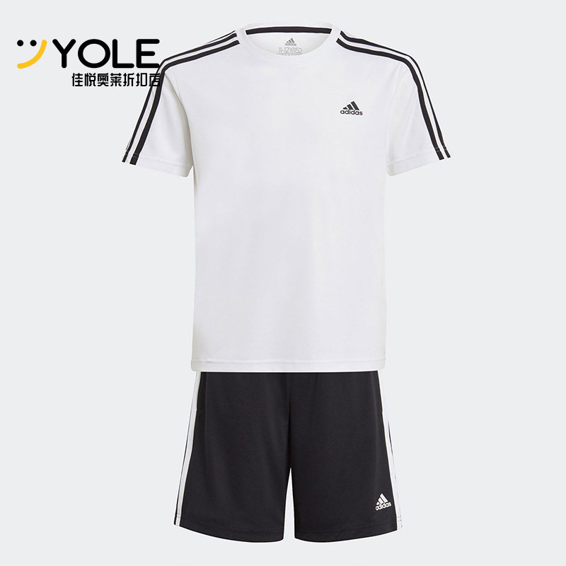 阿迪达斯正品夏运动两件套装短袖