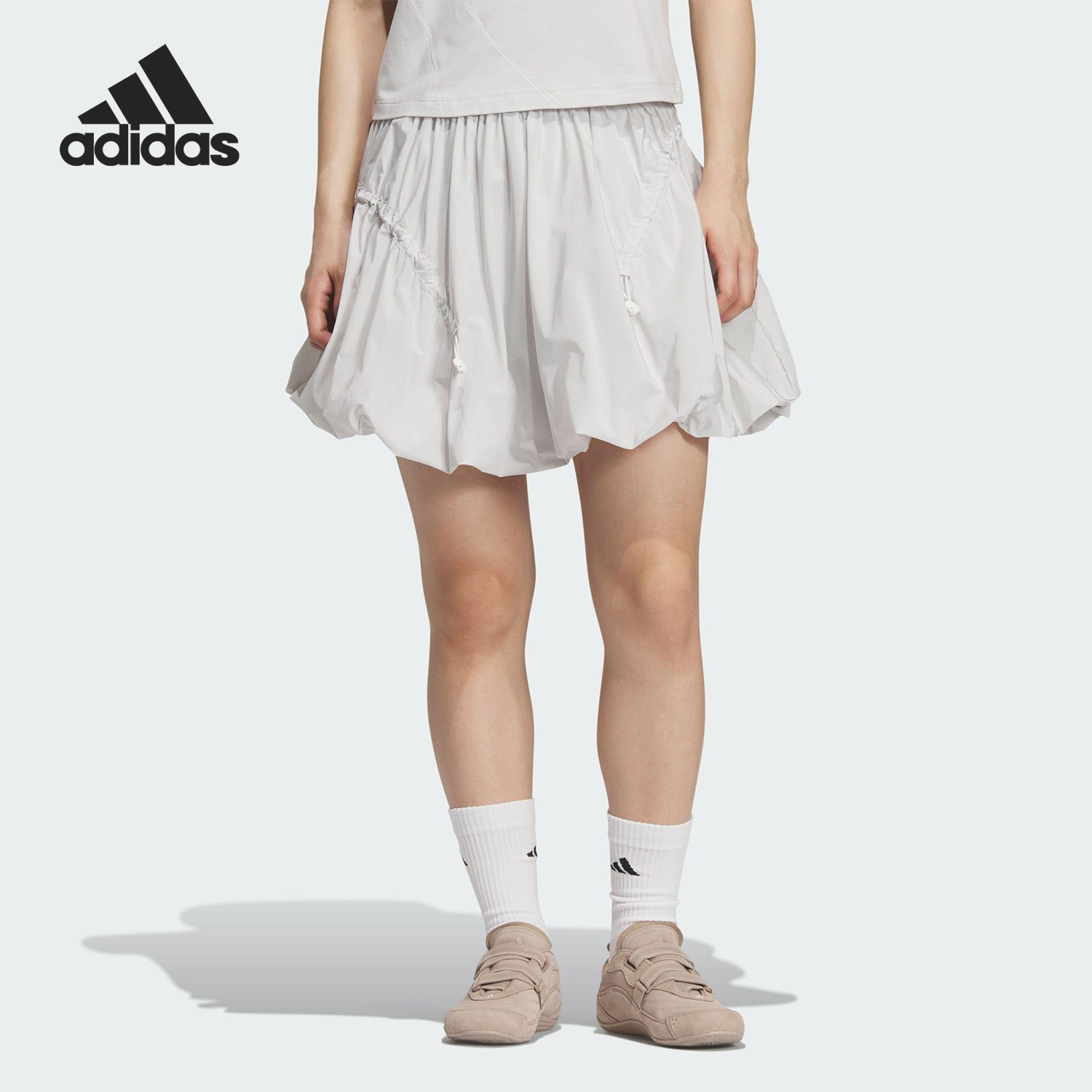 Adidas/阿迪达斯正品2025夏季款女士宽松时尚半身裙KC5794