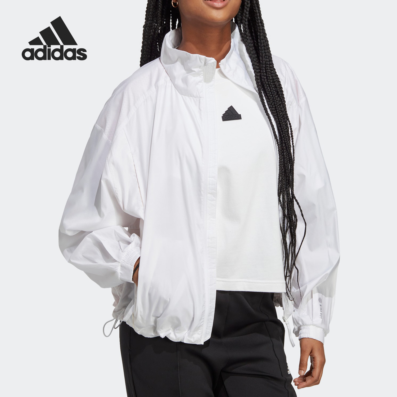 阿迪达斯女子立领外套