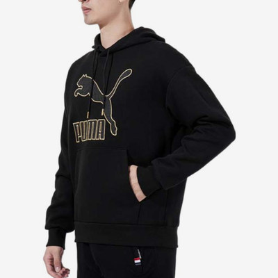 Puma彪马正品Hoodies男印花抽绳连帽落肩袖套头卫衣534408-01