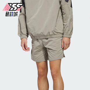 经典 Adidas 阿迪达斯正品 篮球系列情侣款 JC7842 运动休闲梭织短裤
