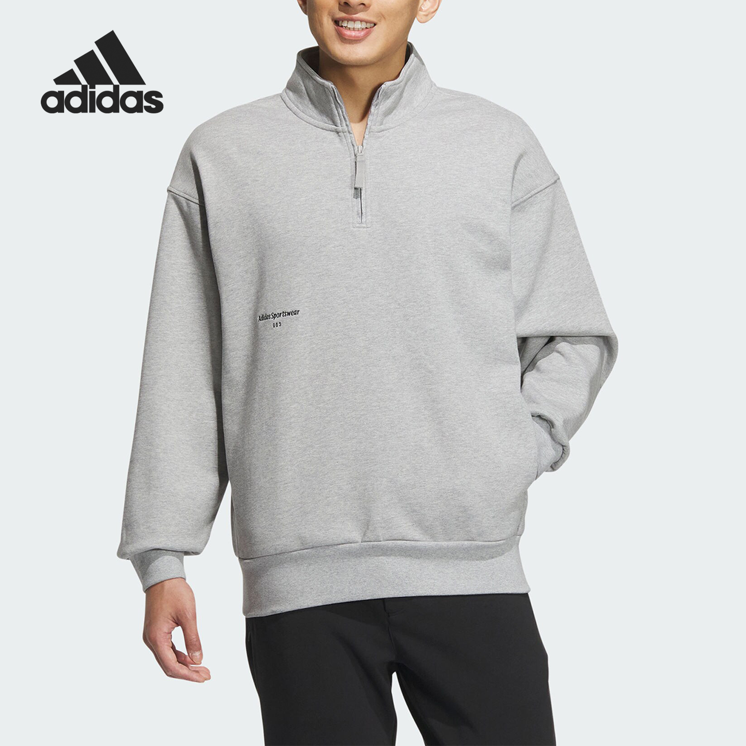 阿迪达斯正品男子宽松卫衣