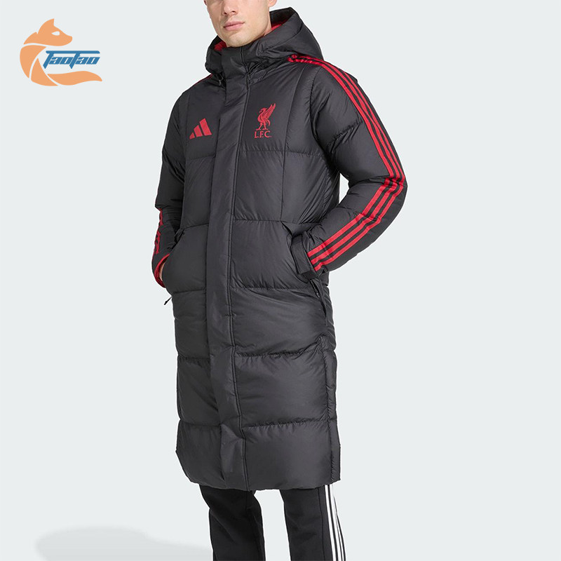 Adidas/阿迪达斯正品冬季男士长款利物浦足球运动羽绒服JW0966