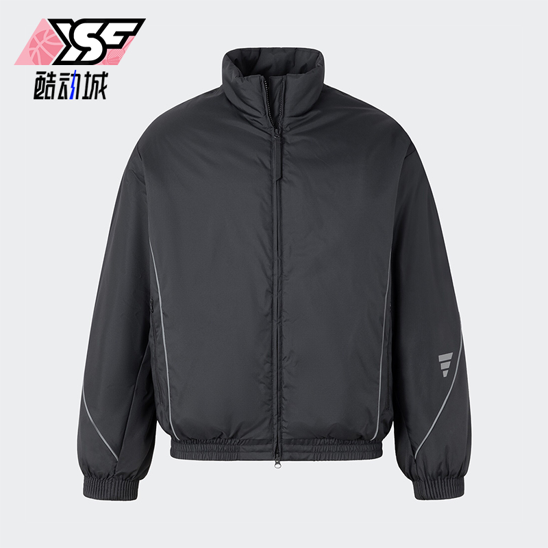 阿迪达斯男士休闲立领保暖棉服