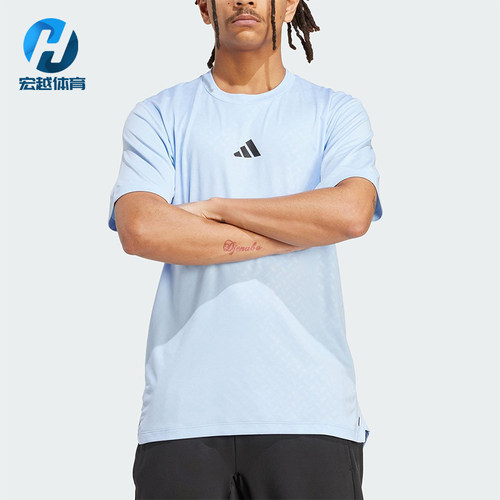 Adidas/阿迪达斯正品POWER T-SHIRT男士经典透气健身短袖JV9713