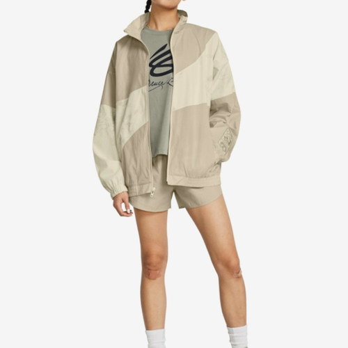 UA/安德玛正品新款女士时尚立领防水拉链运动夹克外套1383213-289