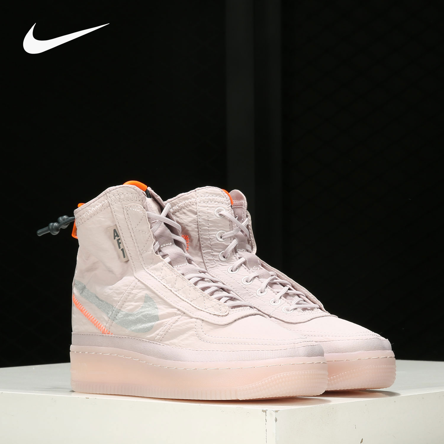 Nike/耐克正品 AF1 SHELL 女子空军一号尼龙高帮板鞋BQ6096