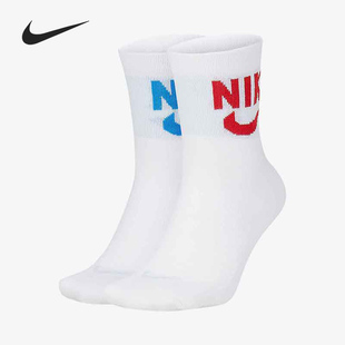 耐克正品 SK0204 男女袜新款 透气运动休闲中筒袜 902 两双装 Nike