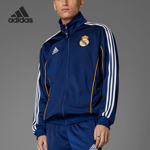 Adidas/阿迪达斯正品REAL MADRID男士立领运动宽松足球外套JW1993