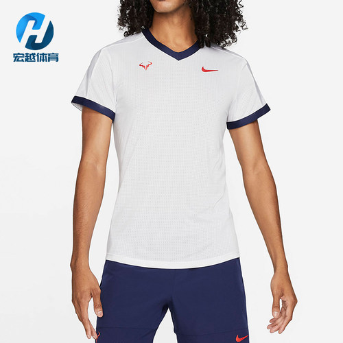 Nike/耐克正品新款女白蓝色网球训练经典轻盈网球T恤CV2803-101