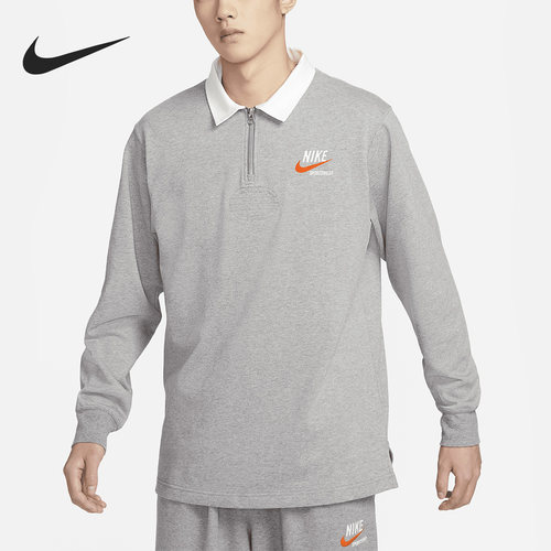 Nike/耐克正品春季新款男子休闲运动翻领长袖T恤 DX6754-091