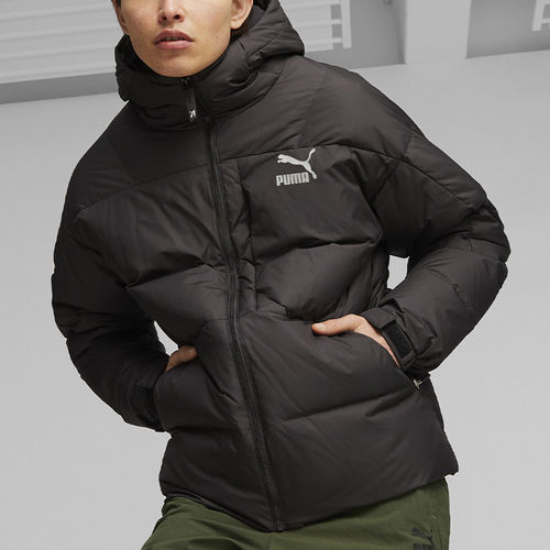Puma/彪马正品2024新款男士简约保暖户外连帽羽绒服623496-01