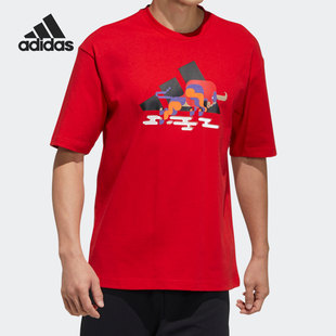 阿迪达斯正品 T恤 当季 男子休闲舒适运动短袖 GP1836 新款 Adidas