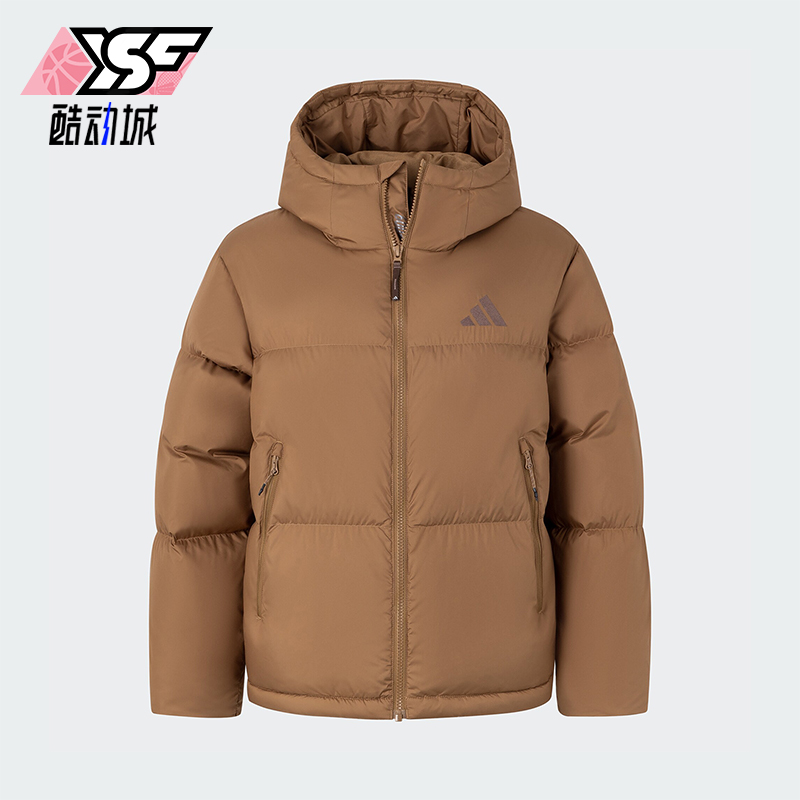 阿迪达斯女士复古户外保暖羽绒服