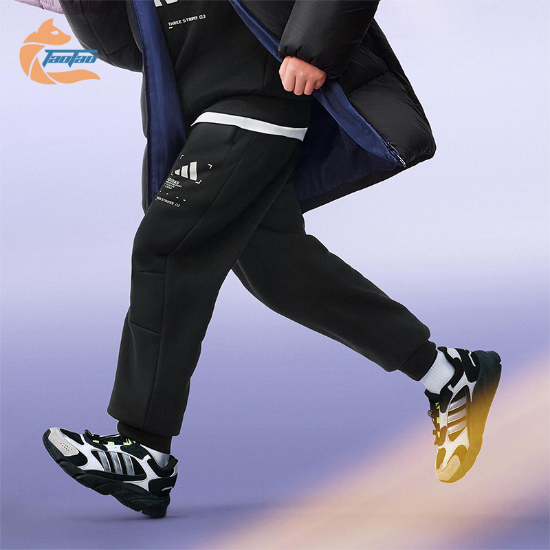 Adidas/阿迪达斯正品2025秋季款儿童日常束脚运动保暖长裤KB5130