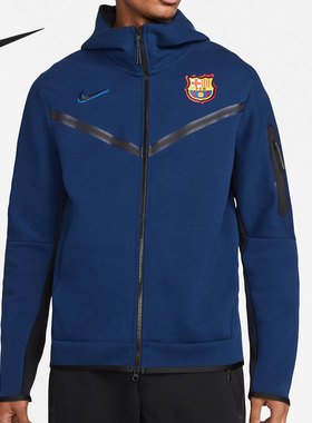 Nike/耐克正品男子巴萨足球运动休闲连帽夹克外套 DH7827-492