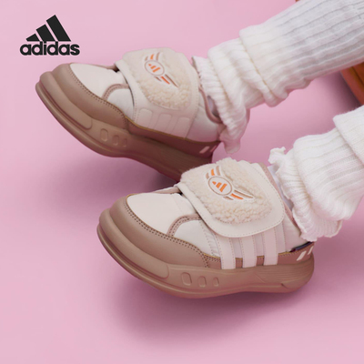 Adidas/阿迪达斯正品PUFFY SKIPPER小童休闲耐磨日常运动鞋KJ3902