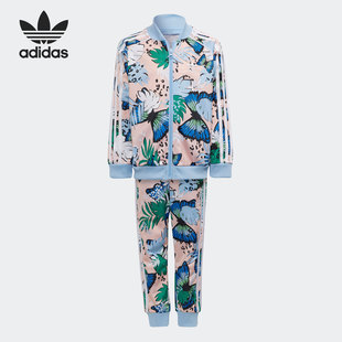 小童印花运动套装 Adidas SET 三叶草SST H22591 阿迪达斯正品