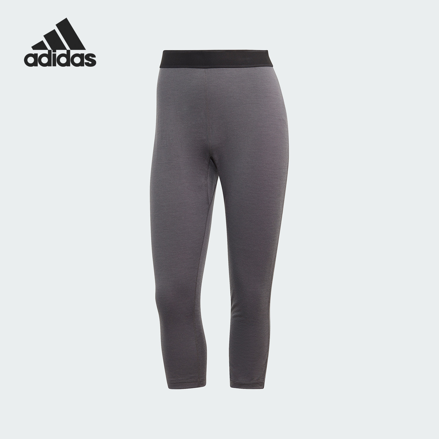 Adidas/阿迪达斯正品女士松紧腰运动提臀经典七分裤打底裤HY1428