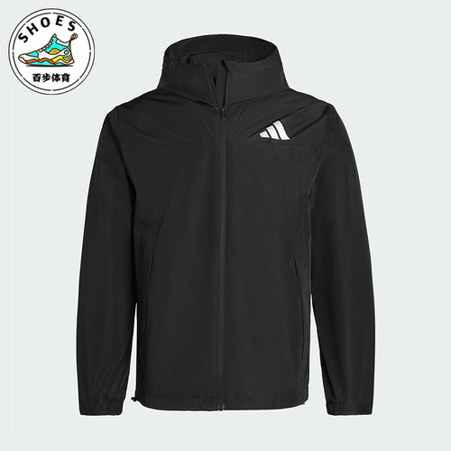 Adidas/阿迪达斯正品WOVENJACKET新款男女经典黑色夹克外套IB7052