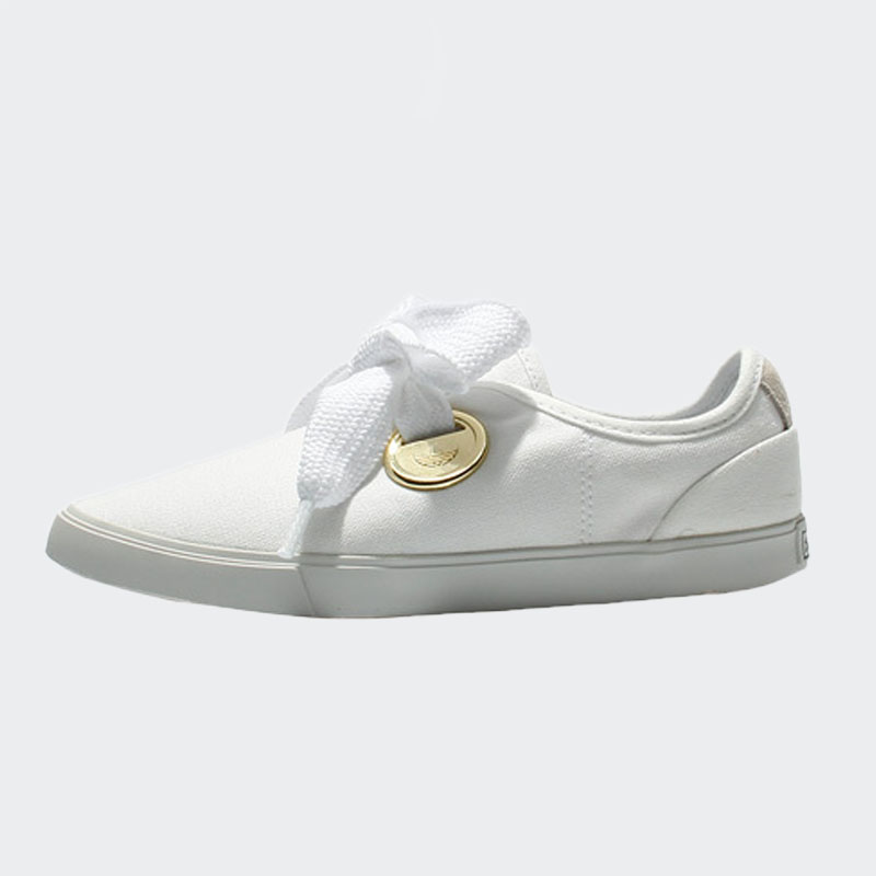Adidas/阿迪达斯正品SLEEK LO W 女子蝴蝶结帆布休闲板鞋 FV0740