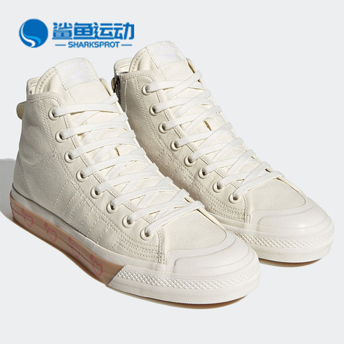 阿迪达斯三叶草男女高帮帆布鞋