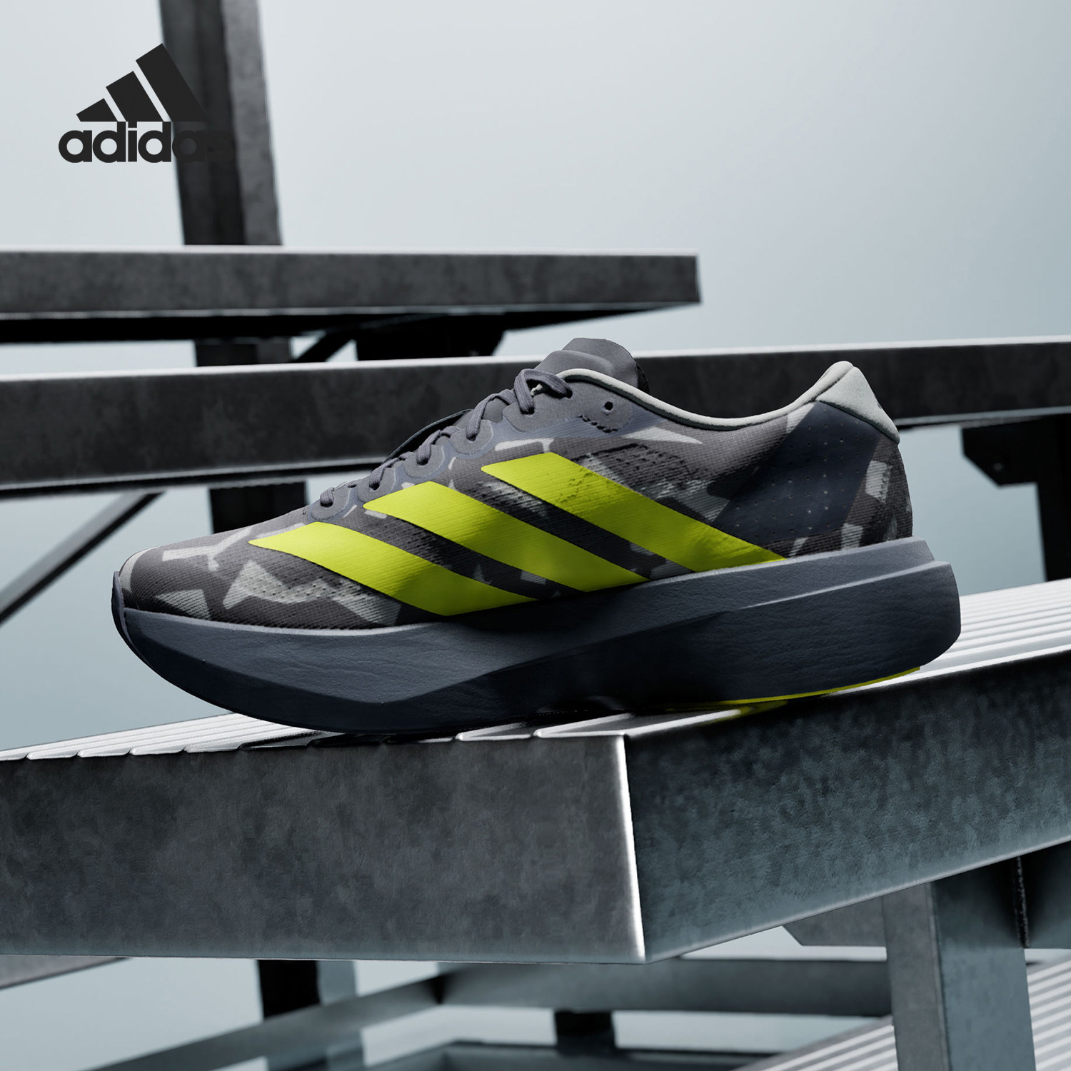 Adidas/阿迪达斯正品四季款男士时尚竞速训练轻便跑步鞋KI7297