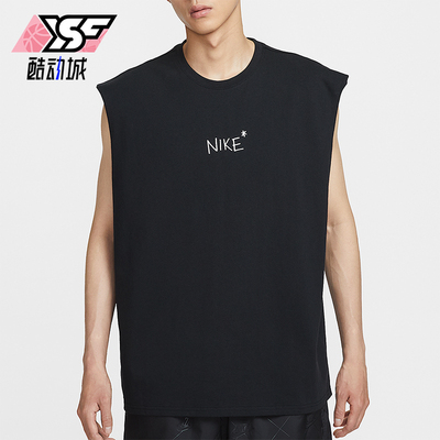 Nike/耐克正品2025男士圆领字母印花宽松透气运动背心IH9266-010